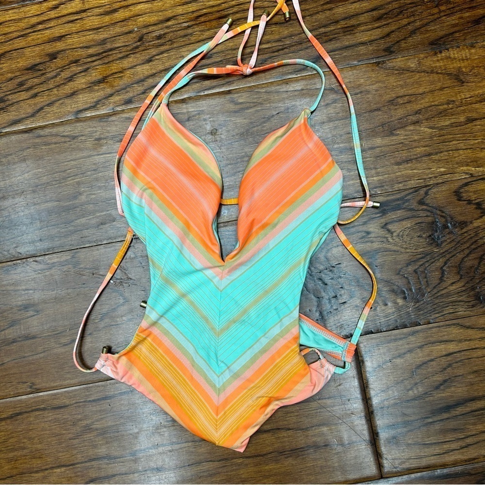 Vitamin A So Ho Maillot in St Maarten Stripe - Picture 2 of 4